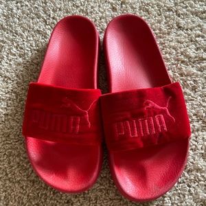 velvet puma slides